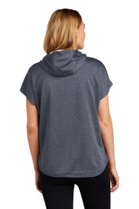 New Era  Women's Performance Terry Short Sleeve Hoodie LNEA533 - True Navy Heather Back
