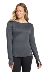 OGIO Women's Long Sleeve Pulse Crew - Gear Grey