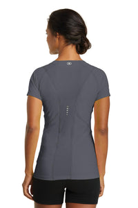 DISCONTINUED OGIO Ladies Nexus V-Neck - Gear Grey Back