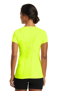 DISCONTINUED OGIO Ladies Nexus V-Neck - Pace Yellow Back