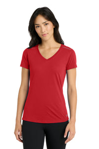 DISCONTINUED OGIO  Women's Peak V-Neck Tee - Ripped Red