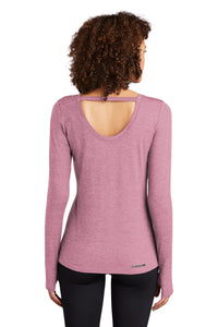 OGIO  Women's Force Long Sleeve Tee LOE340 - Lilac Heather Back