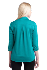 DISCONTINUED OGIO Pearl Polo - Teal Spark Back
