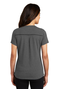 OGIO   Women's Tread Henley - Blacktop Heather Back