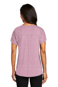 DISCONTINUED OGIO  Ladies Luuma Cuffed Short Sleeve - Lilac Heather Back