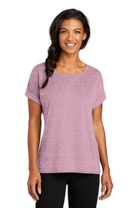 DISCONTINUED OGIO  Ladies Luuma Cuffed Short Sleeve - Lilac Heather