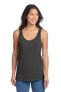 Port & Co Women's Beach Wash Garment-Dyed Tank LPC099TT - Coal