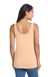 Port & Co Women's Beach Wash Garment-Dyed Tank LPC099TT - Peach Back