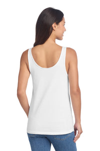 Port & Co Women's Beach Wash Garment-Dyed Tank LPC099TT - White Back