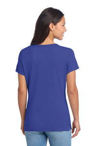Port & Co Women's Beach Wash Garment-Dyed V-Neck Tee LPC099V - Blue Iris Back