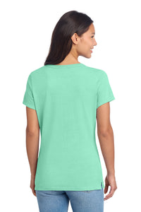 Port & Co Women's Beach Wash Garment-Dyed V-Neck Tee LPC099V - Jadeite Back