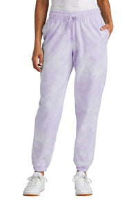 Port & Co Women's Beach Wash Cloud Tie-Dye Sweatpant LPC140P - Amethyst