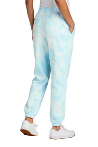 Port & Co Women's Beach Wash Cloud Tie-Dye Sweatpant LPC140P - Glacier Back