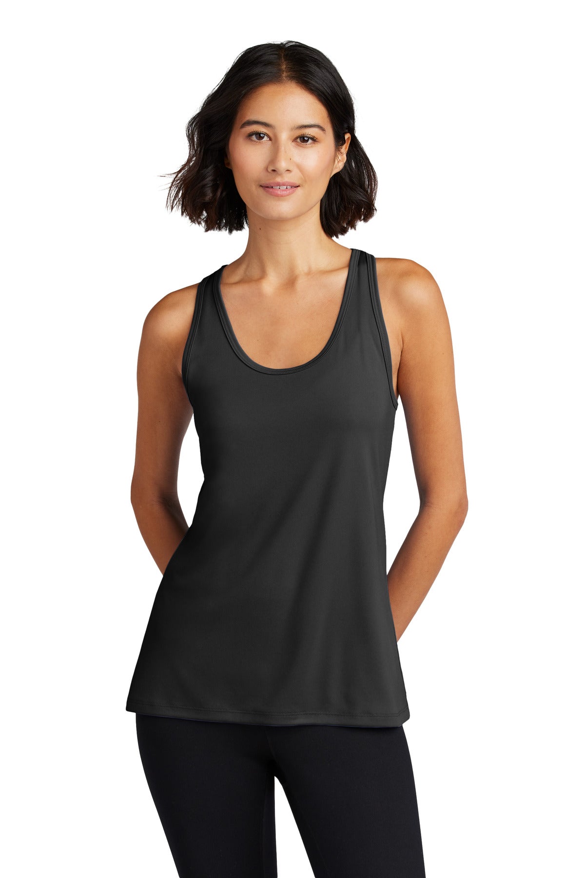 Port & Co Women's Performance Tank LPC380TT - Jet Black