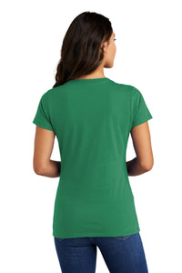 Port & Co Women's Fan Favorite V-Neck Tee - Athletic Kelly Back