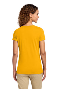 Port & Co Women's Fan Favorite V-Neck Tee - Bright Gold Back