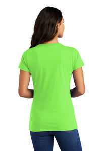Port & Co Women's Fan Favorite V-Neck Tee - Flash Green Back