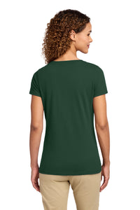 Port & Co Women's Fan Favorite V-Neck Tee - Forest Green Back