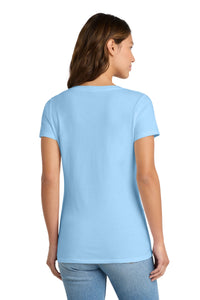 Port & Co Women's Fan Favorite V-Neck Tee - Light Blue Back