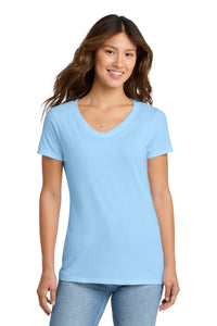 Port & Co Women's Fan Favorite V-Neck Tee - Light Blue