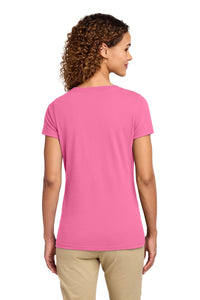 Port & Co Women's Fan Favorite V-Neck Tee - New Pink Back