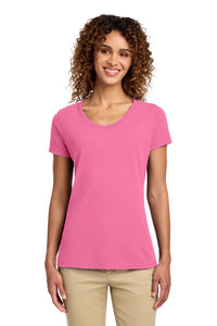 Port & Co Women's Fan Favorite V-Neck Tee - New Pink
