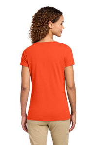 Port & Co Women's Fan Favorite V-Neck Tee - Orange Back