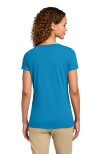 Port & Co Women's Fan Favorite V-Neck Tee - Sapphire Back