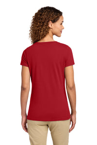 Port & Co Women's Fan Favorite V-Neck Tee - Team Cardinal Back