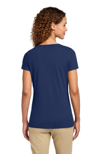 Port & Co Women's Fan Favorite V-Neck Tee - Team Navy Back