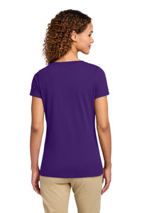 Port & Co Women's Fan Favorite V-Neck Tee - Team Purple Back