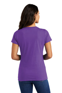 Port & Co Women's Fan Favorite V-Neck Tee - True Purple Back