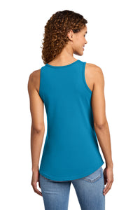 Port & Co Women's Core Cotton Tank Top - Neon Blue Back
