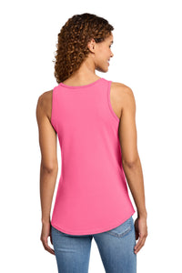 Port & Co Women's Core Cotton Tank Top - Neon Pink Back