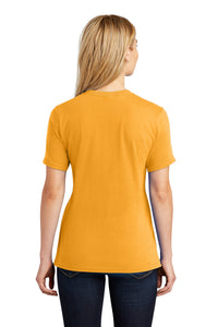 Port & Co Women's Core Cotton Tee - Gold Back