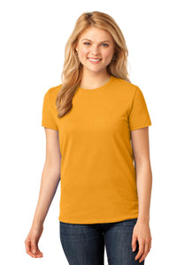 Port & Co Women's Core Cotton Tee - Gold