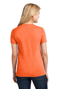 Port & Co Women's Core Cotton Tee - Neon Orange Back
