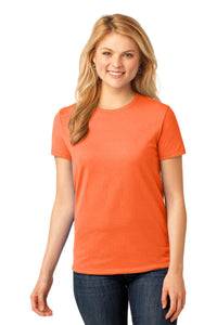 Port & Co Women's Core Cotton Tee - Neon Orange
