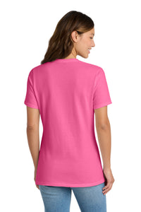 Port & Co Women's Core Cotton Tee - Neon Pink Back