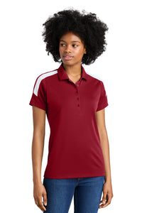 Sport-Tek Women's Competitor United Polo LST104 - Deep Red/ White