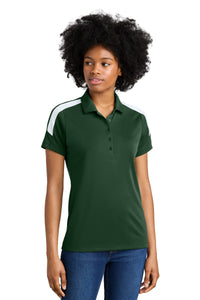 Sport-Tek Women's Competitor United Polo LST104 - Forest Green/ White