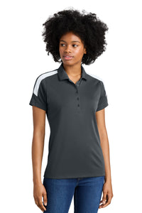 Sport-Tek Women's Competitor United Polo LST104 - Iron Grey/ White
