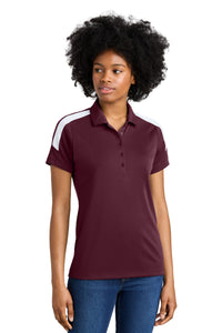 Sport-Tek Women's Competitor United Polo LST104 - Maroon/ White