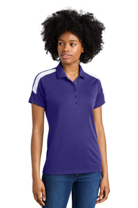 Sport-Tek Women's Competitor United Polo LST104 - Purple/ White
