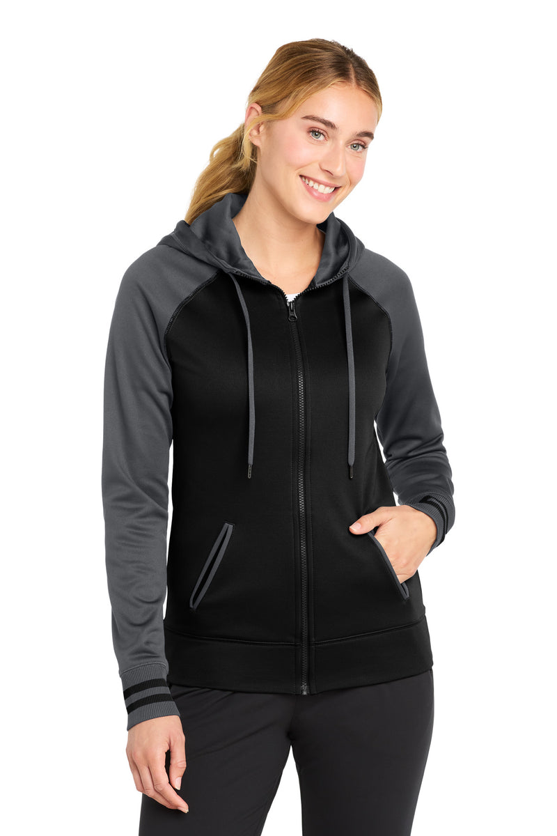 Sport-Tek Women's Sport-Wick Varsity Fleece Full-Zip Hooded Jacket