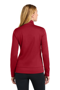 Sport-Tek Women's Sport-Wick Fleece Full-Zip Jacket - Deep Red Back