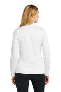 Sport-Tek Women's Sport-Wick Fleece Full-Zip Jacket - White Back
