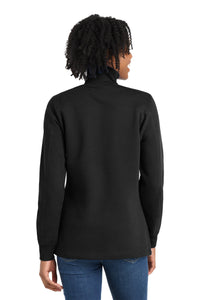 Sport-Tek Women's 1/4-Zip Sweatshirt - Black Back