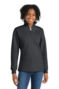 Sport-Tek Women's 1/4-Zip Sweatshirt - Graphite Heather