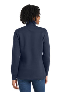 Sport-Tek Women's 1/4-Zip Sweatshirt - True Navy Back